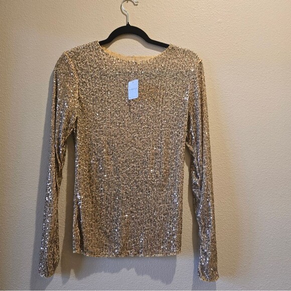 Intimately Free People Gold Rush Long Sleeve Top - NWT Sz Extra Small - Picture 3 of 5